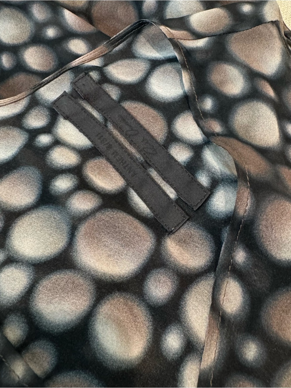 RICK OWENS Size S Taupe Black Dots Sleeveless Dress - Picture 5 of 5